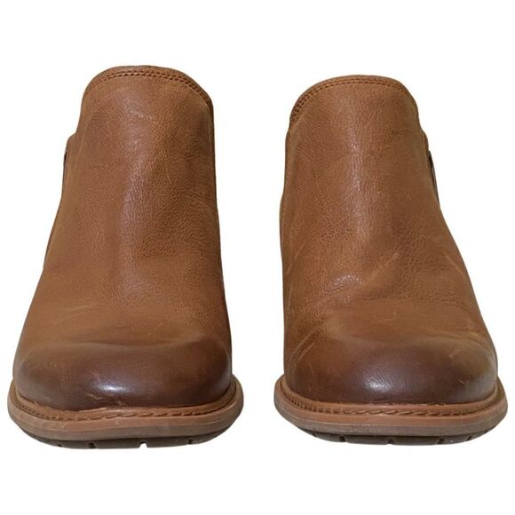 Timberland Sutherlin Bay Brown Leather Heeled Ankle Zip Shootie Boots - Picture 4 of 10